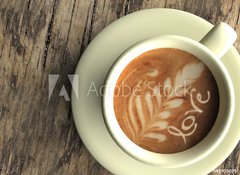 Samolepka flie 100 x 73, 49909695 - Taza de caf   con dibujo - Taza de caf con dibujo