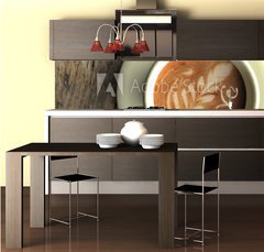 Fototapeta do kuchyně fólie 260 x 60, 49909695 - Taza de caf con dibujo - Taza de caf con dibujo