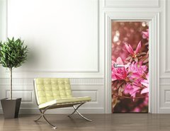 Samolepka na dvee flie 90 x 220, 49992650 - Spring Azaleas in Soft Sunlight