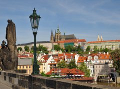 Fototapeta270 x 200  Prague, Charles bridge, Vltava river, St. Vitus cathedral, 270 x 200 cm