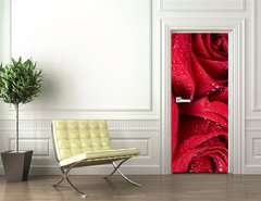 Samolepka na dvee flie 90 x 220  Red rose., 90 x 220 cm