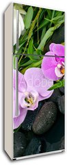 Samolepka na lednici flie 80 x 200  Wellness Concept: orchids, bamboo, stone, water, 80 x 200 cm