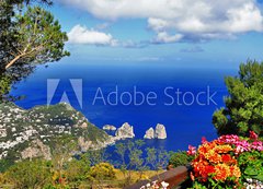 Samolepka flie 200 x 144, 50436807 - stunning Capri island, bella Italia series