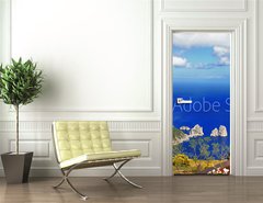 Samolepka na dvee flie 90 x 220, 50436807 - stunning Capri island, bella Italia series