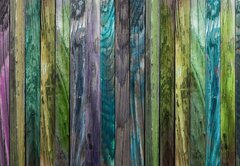 Samolepka flie 145 x 100, 50501872 - Panorama planches de bois multicolores