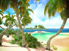 Fototapeta100 x 73  Tropical paradise beach, 100 x 73 cm