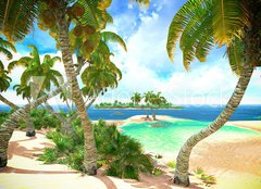 Fototapeta254 x 184  Tropical paradise beach, 254 x 184 cm