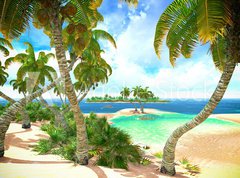 Fototapeta330 x 244  Tropical paradise beach, 330 x 244 cm