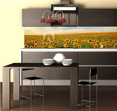 Fototapeta do kuchyn flie 260 x 60, 50744660 - sunflowers