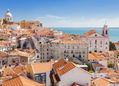 Fototapeta pltno 160 x 116, 50939880 - Panoramic of Alfama rooftops, Lisboa, Portugal