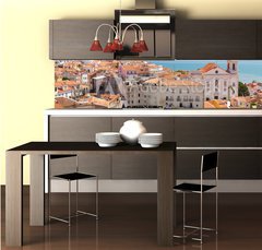 Fototapeta do kuchyn flie 260 x 60, 50939880 - Panoramic of Alfama rooftops, Lisboa, Portugal