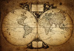 Fototapeta pltno 174 x 120, 51078712 - map of world 1752