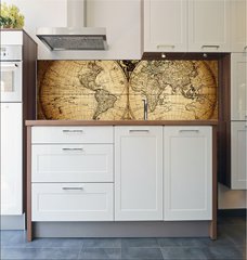 Fototapeta do kuchyn flie 180 x 60  map of world 1752, 180 x 60 cm