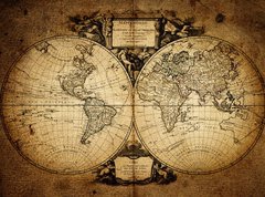 Fototapeta270 x 200  map of world 1752, 270 x 200 cm
