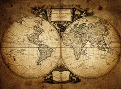 Fototapeta pltno 330 x 244, 51078712 - map of world 1752