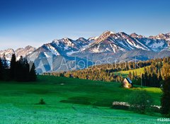 Fototapeta vliesov 100 x 73, 51085386 - Polish Tatra mountains panoram in the morning