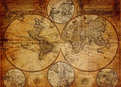 Fototapeta pltno 160 x 116, 51137009 - Old map(1746) - Star mapa (1746)