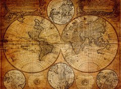Samolepka flie 270 x 200  Old map(1746), 270 x 200 cm
