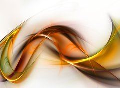 Fototapeta papr 360 x 266, 51183210 - Abstract bright orange waves on white background