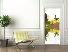 Samolepka na dvee flie 90 x 220, 51354195 - concept dtente : bambou, galets, papillon, fleurs