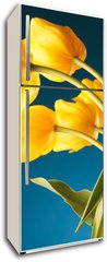Samolepka na lednici fólie 80 x 200, 51753452 - back of a gorgeous bouquet of yellow tulips - zadní nádherné kytice žlutých tulipánů