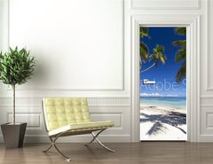 Samolepka na dvee flie 90 x 220  Tropical paradise, 90 x 220 cm