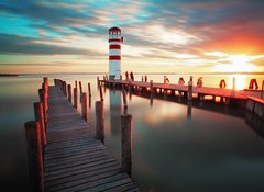 Samolepka flie 100 x 73, 51901160 - Lighthouse - Lake in Austria - Majk