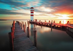 Fototapeta pltno 174 x 120, 51901160 - Lighthouse - Lake in Austria