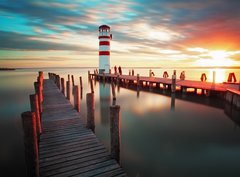 Fototapeta360 x 266  Lighthouse  Lake in Austria, 360 x 266 cm