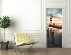 Samolepka na dvee flie 90 x 220  Lighthouse  Lake in Austria, 90 x 220 cm