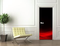 Samolepka na dvee flie 90 x 220  Abstract luminous red and black background, 90 x 220 cm