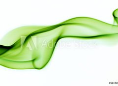 Samolepka flie 100 x 73, 52172020 - green abstract smoke curves - zelen abstraktn kouov kivky
