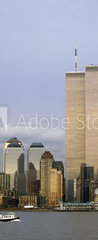 Samolepka na dvee flie 90 x 220, 52285784 - NYC Skyline With The Twin Towers