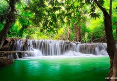 Fototapeta174 x 120  Thailand waterfall in Kanjanaburi, 174 x 120 cm