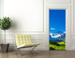 Samolepka na dvee flie 90 x 220  Alps mountains, 90 x 220 cm