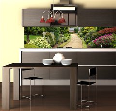 Fototapeta do kuchyn flie 260 x 60  Beautiful spring garden, 260 x 60 cm