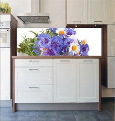 Fototapeta do kuchyn flie 180 x 60, 52878804 - Beautiful bouquet of cornflowers and chamomiles ,isolated