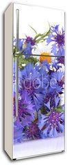 Samolepka na lednici flie 80 x 200, 52878804 - Beautiful bouquet of cornflowers and chamomiles ,isolated
