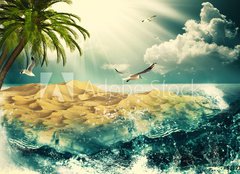 Fototapeta254 x 184  Beauty Ocean, beauty natural backgrounds for your design, 254 x 184 cm