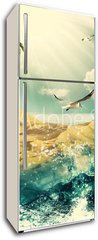 Samolepka na lednici fólie 80 x 200, 53121953 - Beauty Ocean, beauty natural backgrounds for your design - Krása oceán, krása přírodní pozadí pro váš design