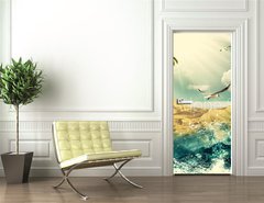 Samolepka na dvee flie 90 x 220  Beauty Ocean, beauty natural backgrounds for your design, 90 x 220 cm