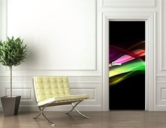 Samolepka na dvee flie 90 x 220, 53299542 - Abstract grunge color waves
