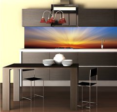 Fototapeta do kuchyn flie 260 x 60  sunset, 260 x 60 cm