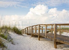 Fototapeta vliesov 100 x 73, 53525706 - Boardwalk in the Beach Sand Dunes