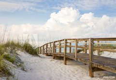 Samolepka flie 145 x 100  Boardwalk in the Beach Sand Dunes, 145 x 100 cm