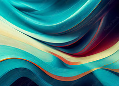 Fototapeta pltno 240 x 174, 538666277 - Swirling blue and coral background