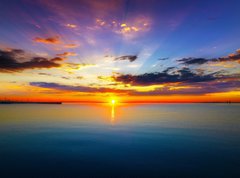 Fototapeta vliesov 270 x 200, 53934878 - Sunrise over the Sea - Vchod slunce nad moem