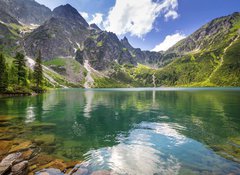 Fototapeta vliesov 100 x 73, 54050852 - Beautiful scenery of Tatra mountains and lake in Poland