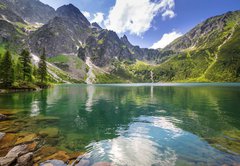 Fototapeta vliesov 145 x 100, 54050852 - Beautiful scenery of Tatra mountains and lake in Poland