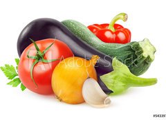 Fototapeta pltno 240 x 174, 54339773 - Fresh vegetables isolated on white - erstv zelenina izolovanch na blm